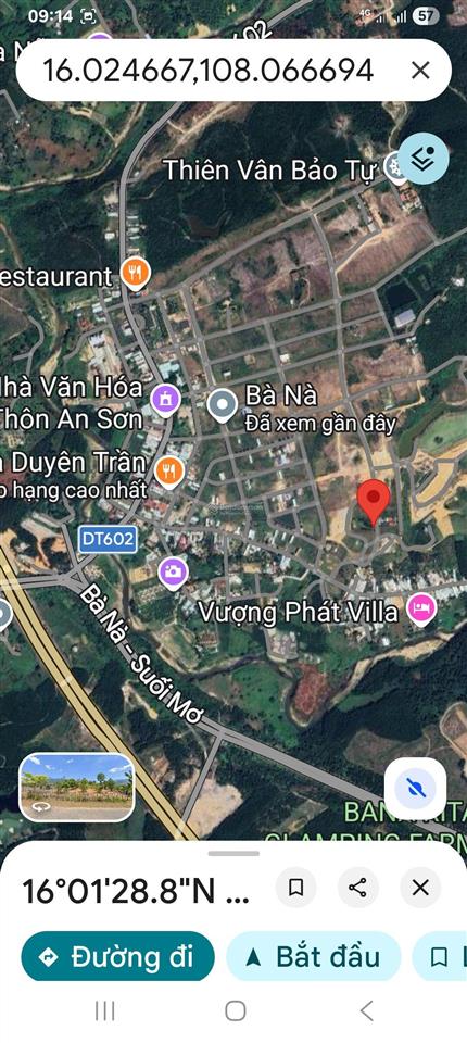 Bán đất tại đường 602, xã hòa liên, huyện hòa vang, đà nẵng giá cực chất 8,5tr/m2, 1500m2