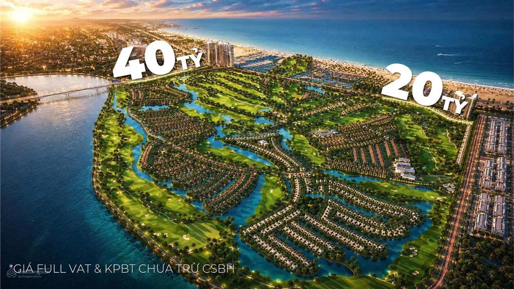 Bán biệt thự golf legacy street 387m2 view sân golf 36 hố đà nẵng, giá tốt từ chủ đầu tư