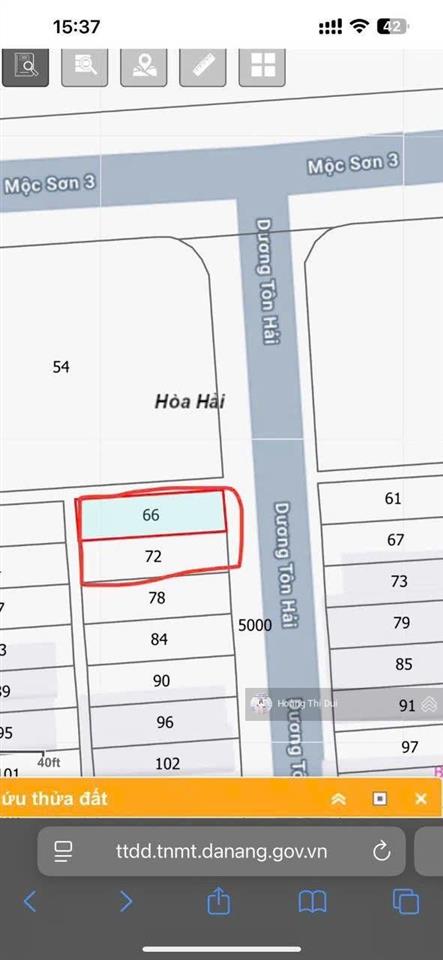 Bán cặp đất mặt tiền dương tôn hải, hòa hải, ngũ hành sơn, 179m2 ngang 10m, gần biển non nước