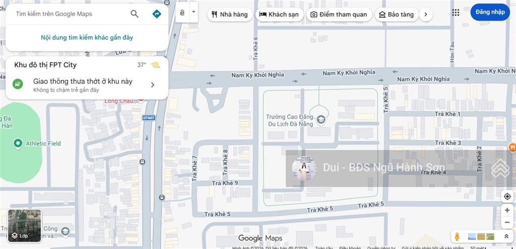 Bán đất khu fpt city đà nẵng  ngũ hành sơn  158,6m²  sổ đỏ lâu dài