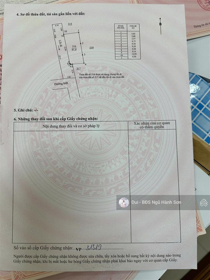Bán đất ngũ hành sơn 81m sổ hồng riêng giá 2,7 tỷ