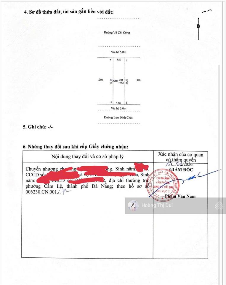 Bán đất mặt tiền võ chí công, đối diện làng đại học, gần fpt 105m2