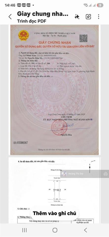 Bán đất mặt tiền võ chí công, đối diện làng đại học, gần fpt 105m2