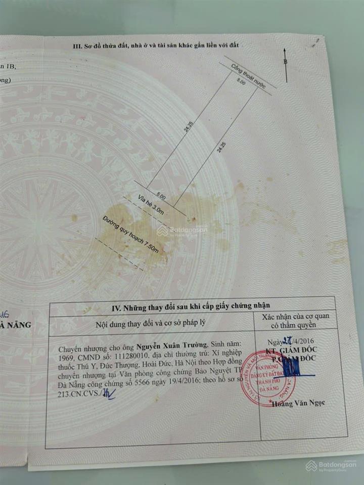 Bán đất đẹp đường trung lương 16 giá 7,5 tỷ tại kđt sinh thái ven sông hòa xuân  giai đoạn 1b