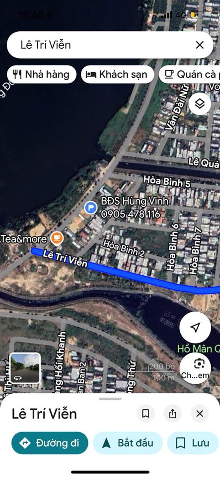 Bán đất lê trí viễn 100m2  view sông cực thoáng, giá 5 tỷ thương lượng