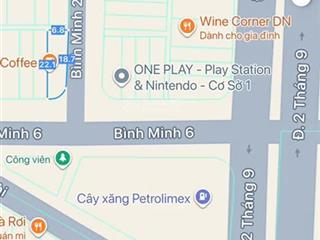 Bán lô góc 2 mặt tiền đường phan thành tài (bình minh 6 nối dài)  gọi đàm tiến