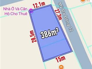Bán lô góc 2 mặt tiền đường phan tứ  dt 386m2  gọi đàm tiến