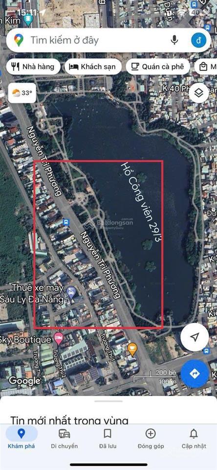 Bán đất mặt tiền nguyễn tri phương đối diện công viên 29/3  gọi đàm tiến