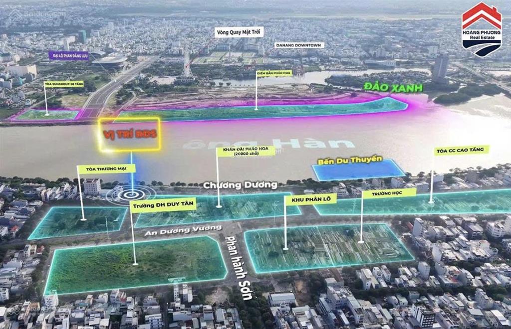Lô góc 3 mặt tiền đường chương dương  phạm hữu kính  dt 600m2  gọi đàm tiến