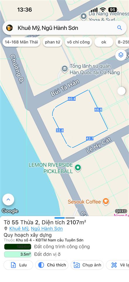 Góc 3 mặt tiền chương dương  bùi tá hán  lê hy cát  dt 2100m  gọi đàm tiến