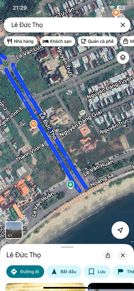 Bán lô góc 2 mặt tiền lê đức thọ sát biển  dt 330m2 ngang 13.5m  gọi đàm tiến