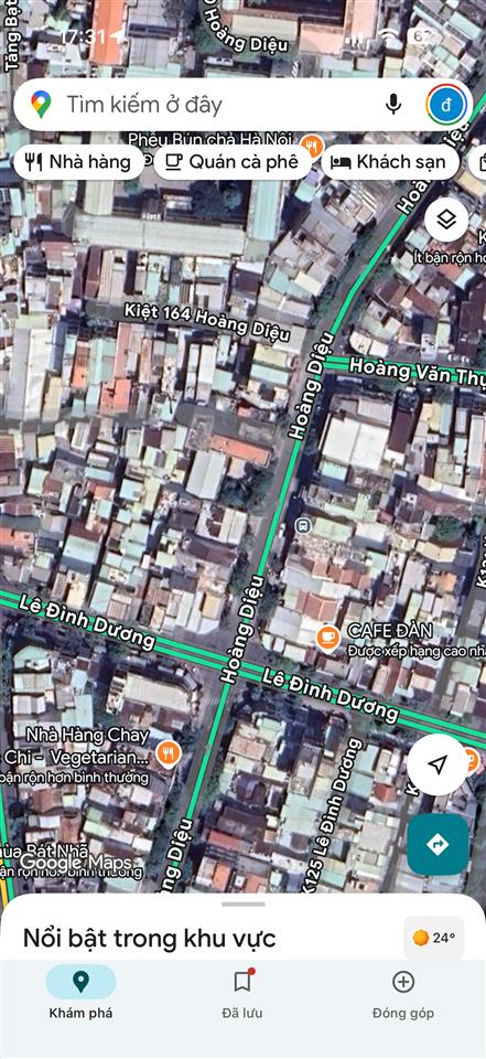 Bán nhà mặt tiền đường hoàng diệu  đường đã làm điện âm rất đẹp  gọi đàm tiến