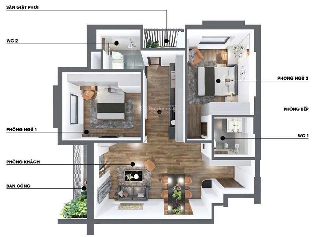 Góc 02 hoa hậu 2pn 67.2m2 của dự án mia center point, vừa view biển + phố đẹp mê 0972 700 ***