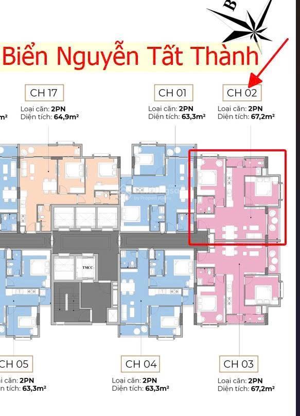 Góc 02 hoa hậu 2pn 67.2m2 của dự án mia center point, vừa view biển + phố đẹp mê 0972 700 ***