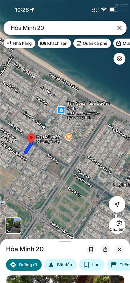 Bán đất tặng nhà cấp 4 kiên cố đường hòa minh 20, vị trí trung tâm, gần biển