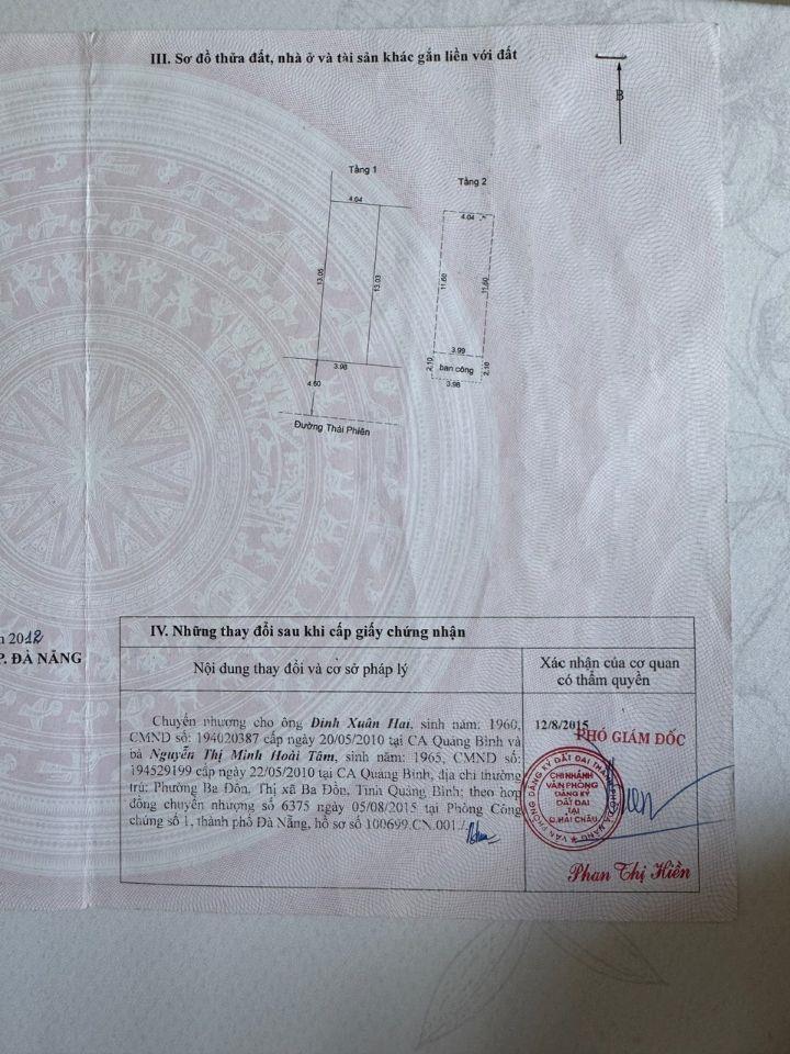 🏡 Nhà 2 tầng đường 10.5m - Thái Phiên, Lõi Trung Đà Nẵng. Thông thẳng ra Sông Hàn. Rất đẹp