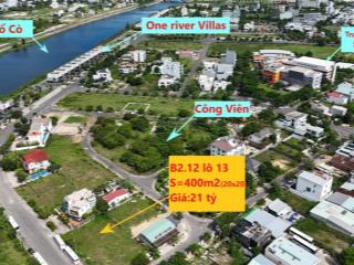 Bán lô biệt thự song hào, khu đô thị phú mỹ an. nhìn qua biệt thự oneriver.
