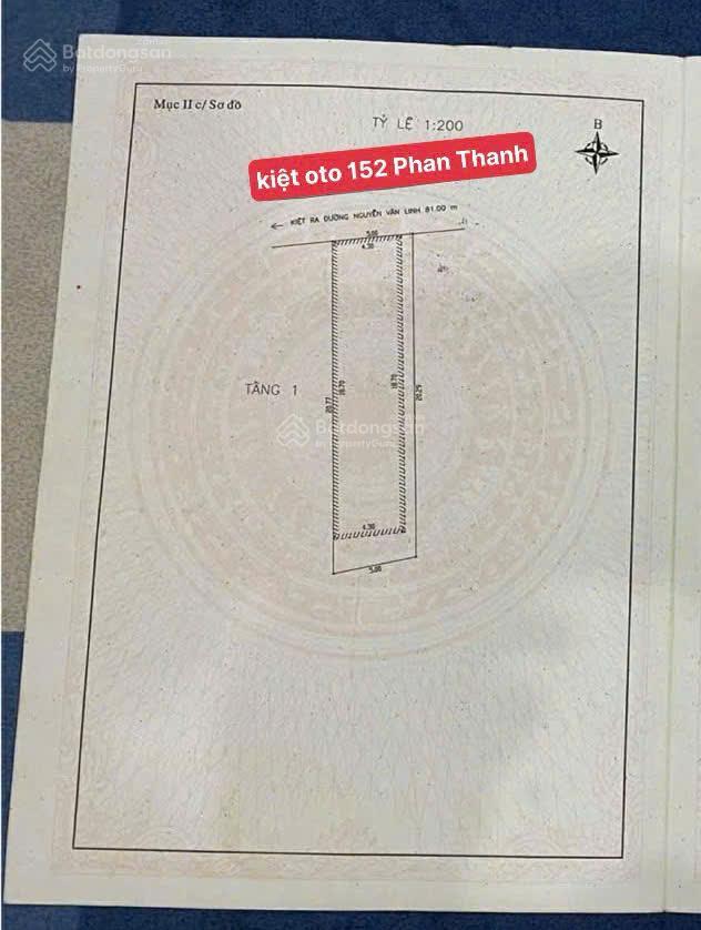 Bán nhà kiệt 152 phan thanh  đà nẵng, 5x20m 102m2, giá 6,99 tỷ, vừa rẻ lại có dòng tiền hàng tháng