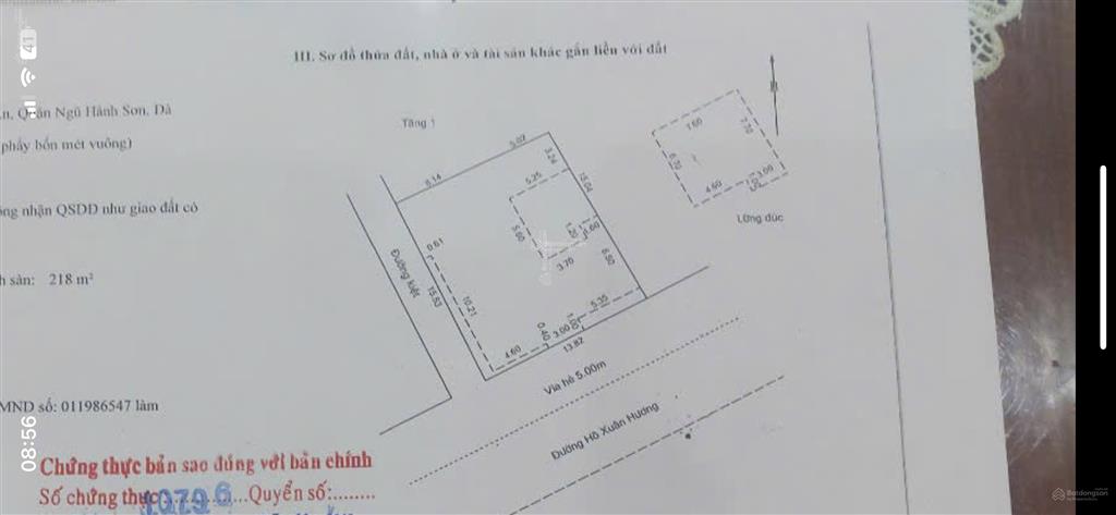 Bán 2 mặt tiền trục đường 45m hồ xuân hương thông biển mỹ khê, chuẩn xây căn hộ 15 tầng 337 m2