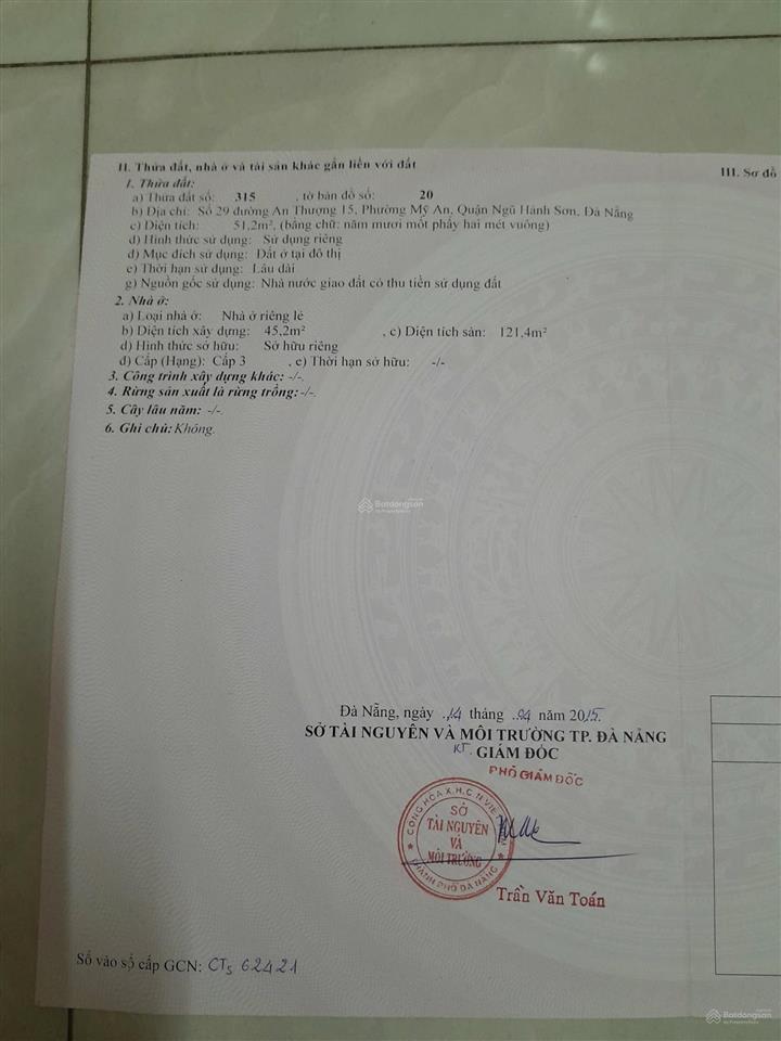 Bán nhà 3 tầng an thượng 15 , mỹ an , ngũ hành sơn , đà nẵng