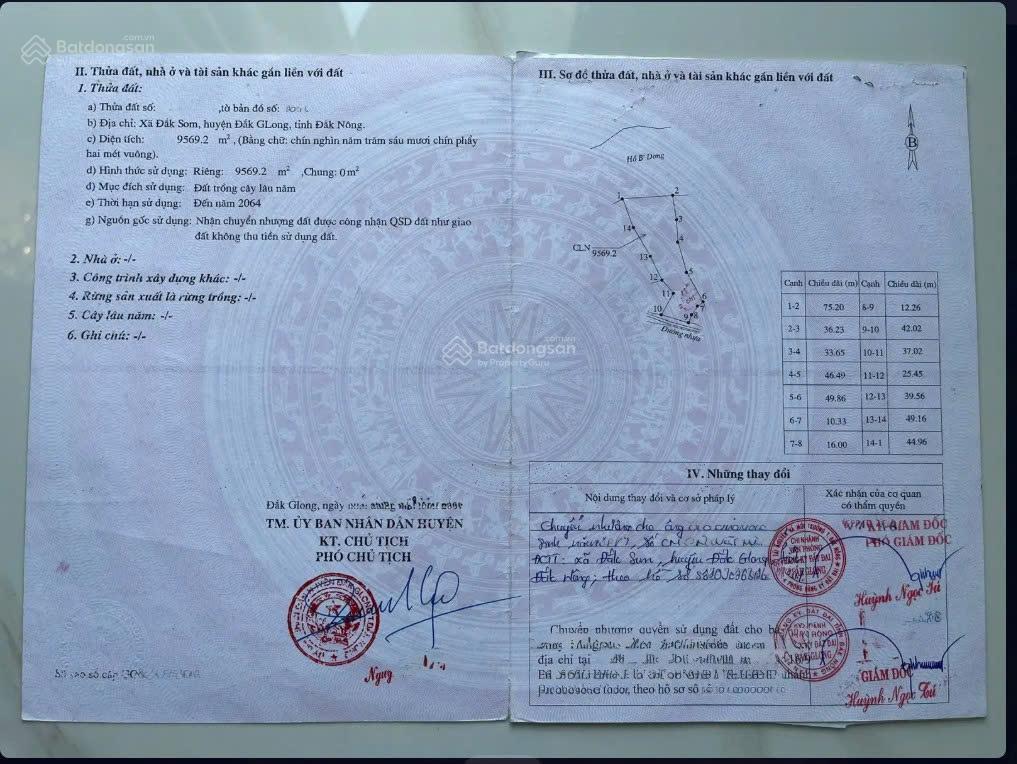 Quỹ đất nghỉ dưỡng mặt hồ trung tâm tà đùng  hơn 1ha  75m mặt nước