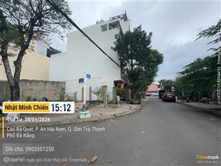 Bán gấp đất góc 2mt cao bá quát  ngay cầu rồng  chợ đêm sơn trà  130m²  ngang 16m  giá đầu tư