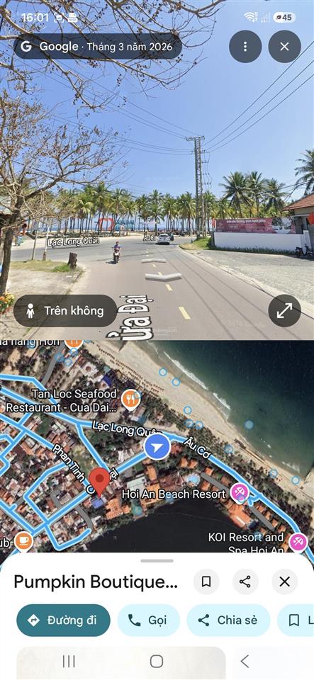 Lô đất xây khách sạn  tuyến đường cửa đại, gần bãi tắm. giá siêu tốt, được phép xây cao tầng