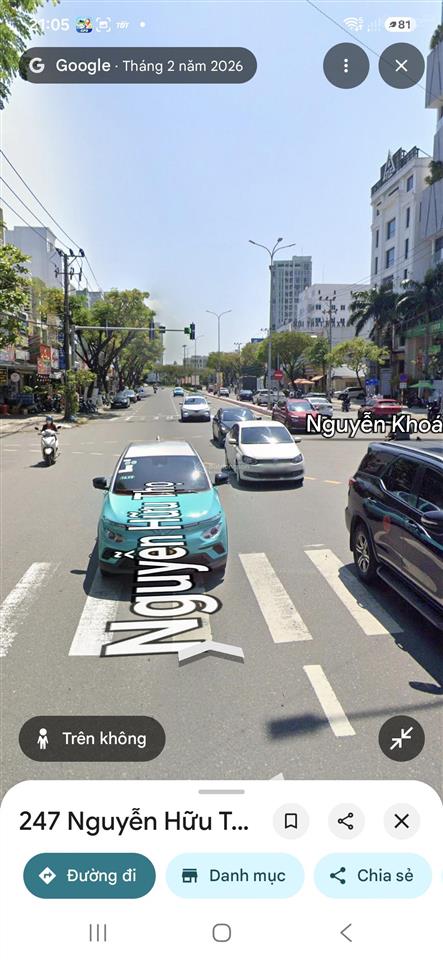 Nguyễn hữu thọ, trục kinh doanh  mở văn phòng. lô đất 250 m² vị trí trung tâm đường
