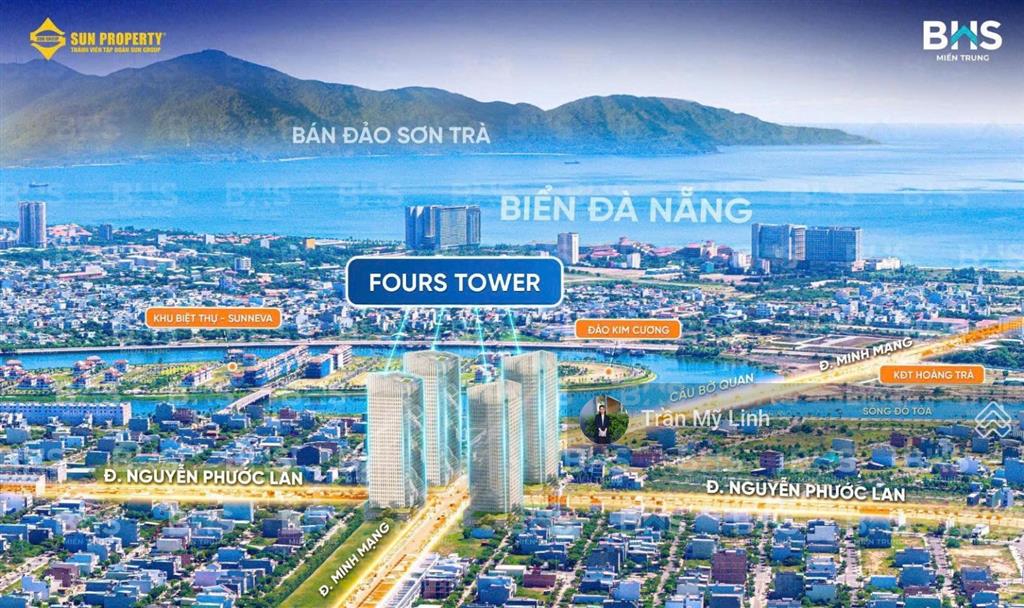 Sun group ra mắt căn hộ sun fours tower view biển tại trục minh mạng chỉ cần thanh toán 600 triệu.