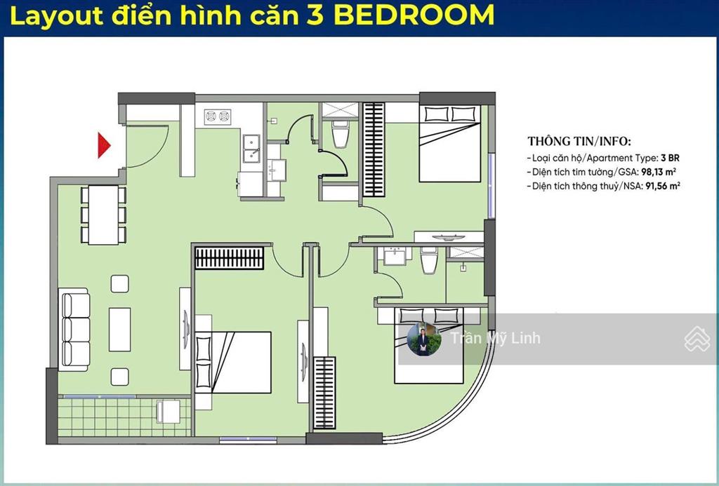 Căn góc  2pn full kính view biển  chỉ 4 tỷ dự án fours tower  0905 956 ***