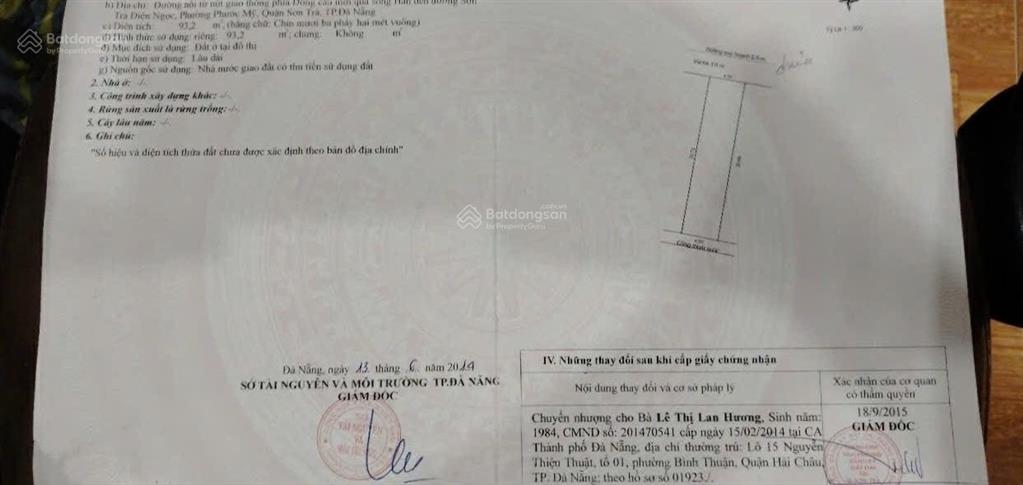 Bán lô đất mặt tiền mỹ khê 1, gần trung tâm tài chính quốc tế.