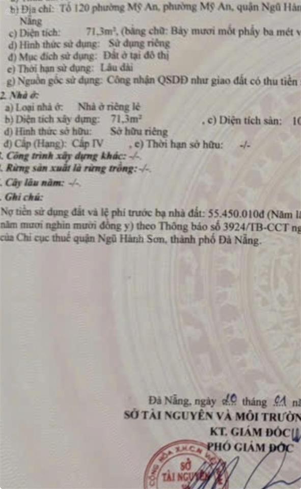 Bán đất 3 mặt thoáng đường châu thị vĩnh tế  đà nẵng.