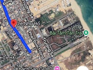 Nắm chủ  lô đất biển lê như hổ  đường 7,5m, trục thông, cạnh góc 2 mt  gần bãi tắm tân trà