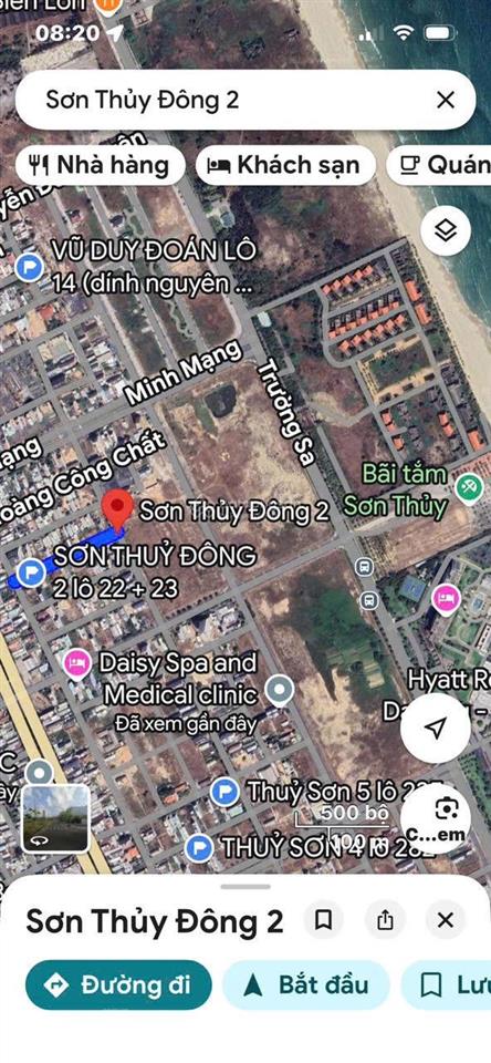 Duy nhất  lô đất biển sơn thuỷ đông 2, đường 7,5m ngay bãi tắm sơn thuỷ  chỉ 7,2 tỷ