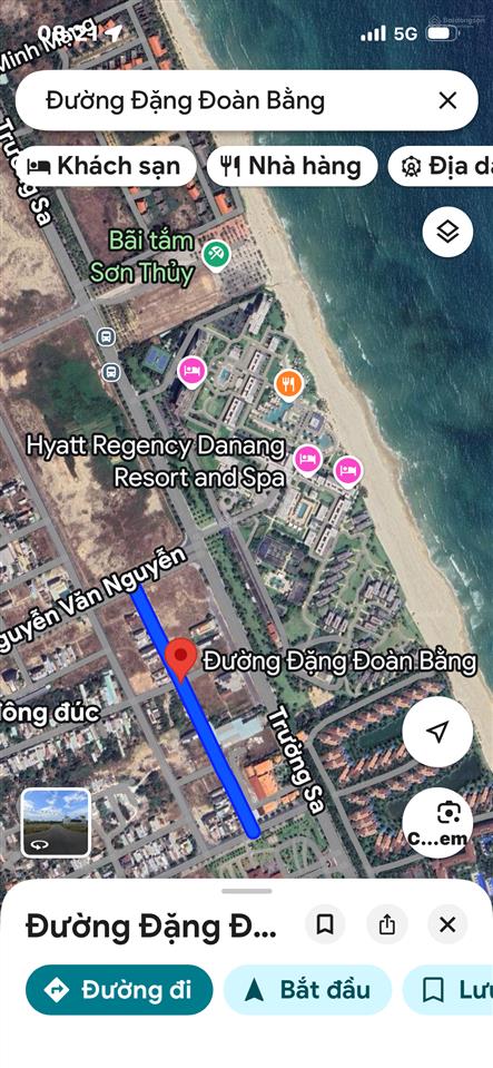 Nắm chủ lô đặng đoàn bằng đường 7,5m, dt 137,5m2 sát trường sa + ngay bãi tắm sơn thuỷ 63tr/m2