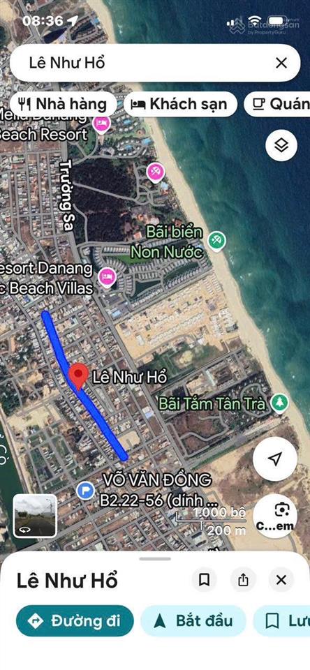 Nắm chủ hàng hiếm  lô đất biển lê như hổ ngang 7m, đường 7,5m, trục thông gần bãi tắm tân trà