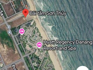 Chủ cho thuê lâu dài  lô đất biển mt trường sa  dt 600m², ngay bãi tắm sơn thủy + resort hyatt