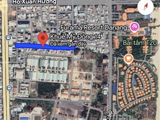 Bán lô đất mt khuê mỹ đông 14. khu chuyên kinh doanh căn hộ, khách sạn lưu trú