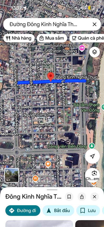 Bán lô góc 2mt chính hữu, đông kinh nghĩa thục  vị trí kinh doanh căn hộ, khách sạn  biển mỹ khê