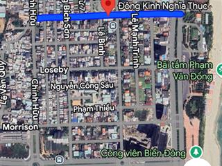 Bán lô góc 2mt chính hữu, đông kinh nghĩa thục  vị trí kinh doanh căn hộ, khách sạn  biển mỹ khê