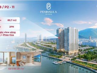 Hàng hot căn góc 2 phòng ngủ p21811 view trực diện sông hàn + pháo hoa + vịnh biển ch peninsula