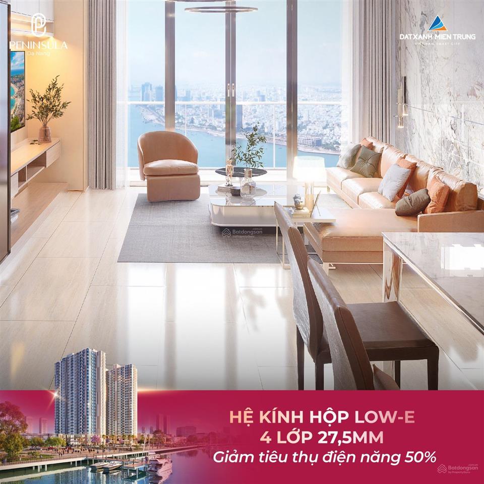 Hàng hot căn góc 2 phòng ngủ p21811 view trực diện sông hàn + pháo hoa + vịnh biển ch peninsula