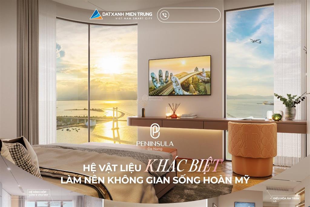 Hàng hot căn góc 2 phòng ngủ p21811 view trực diện sông hàn + pháo hoa + vịnh biển ch peninsula