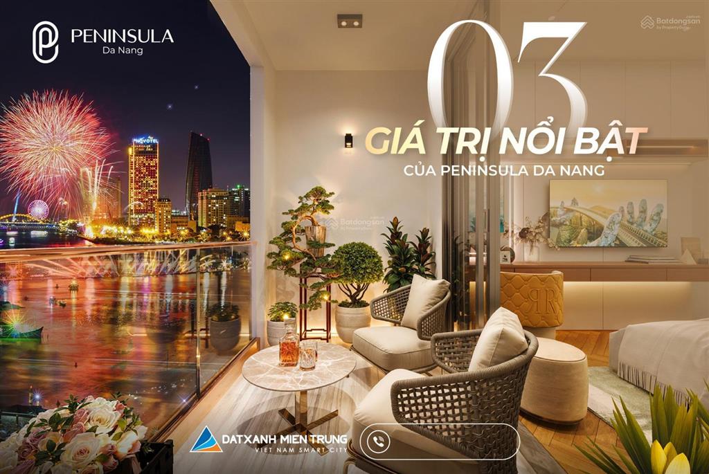 Hàng hot căn góc 2 phòng ngủ p21811 view trực diện sông hàn + pháo hoa + vịnh biển ch peninsula