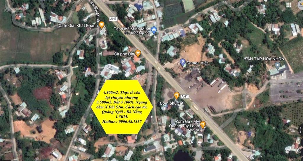 Bán đất tại đường tránh nam hải vân, hòa nhơn, hòa vang, đà nẵng, 8,5 triệu/ m2, 3240 m2