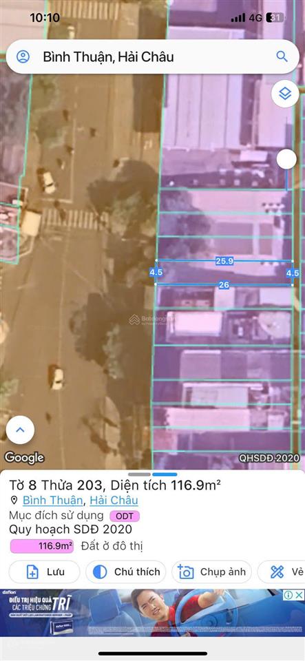 Bán nhà 4 lô liền kề mặt phố tại núi thành, 461m2 ngang 18m quận hải châu, tp đà nẵng