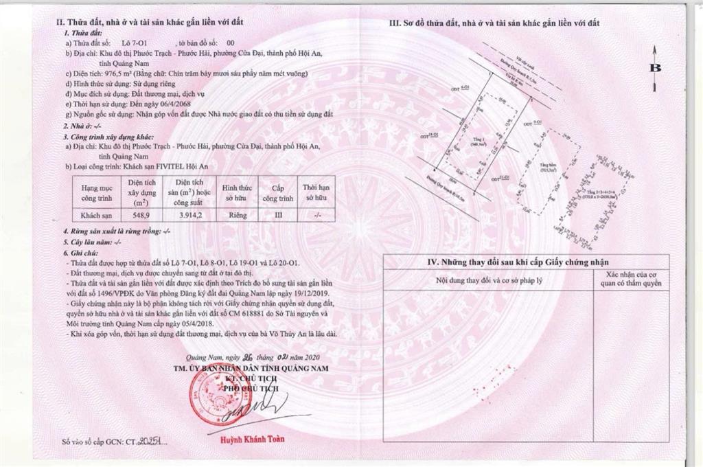 Chính chủ bán khách sạn mặt tiền biển hội an  doanh thu 2 tỷ/tháng.