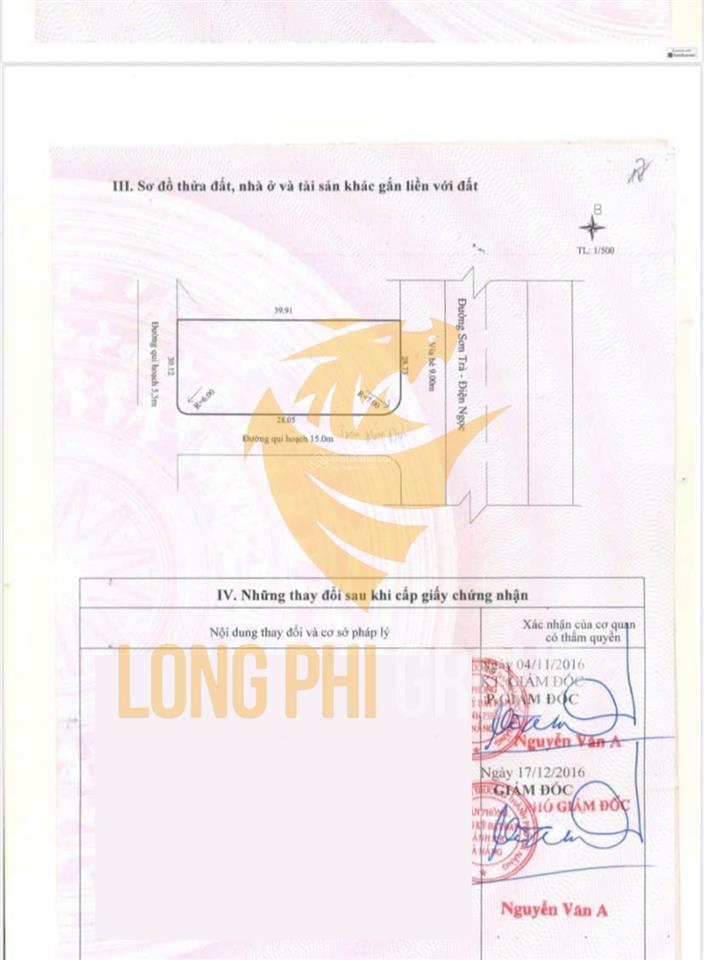 Quỹ đất 3 mặt tiền ven biển ngũ hành sơn  chỉ 52 triệu/m2