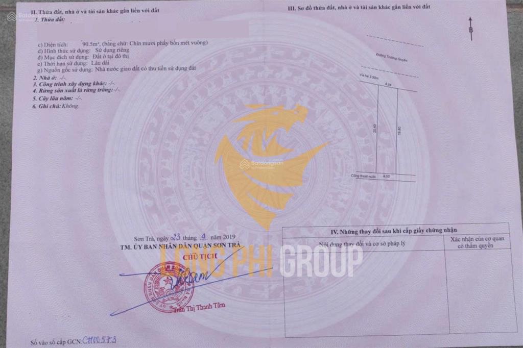 Chào bán mặt tiền trương quyền  cách biển chỉ 200m