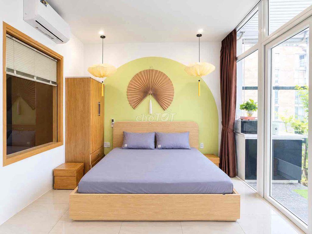 CHO THUÊ CĂN HỘ NGUYÊN TẦNG 4, 1PN 40m2 RIÊNG BIỆT, BAN CÔNG SIÊU LỚN